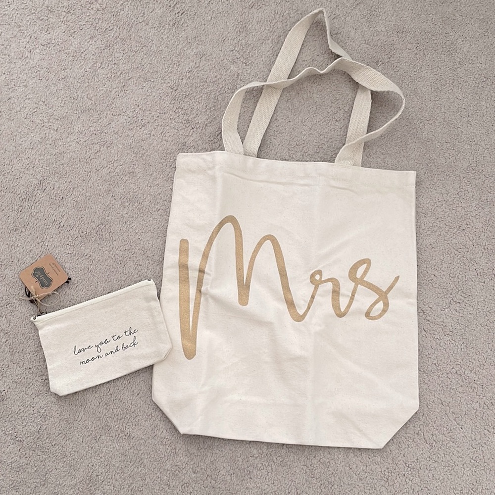 Mrs tote bag and coin purse